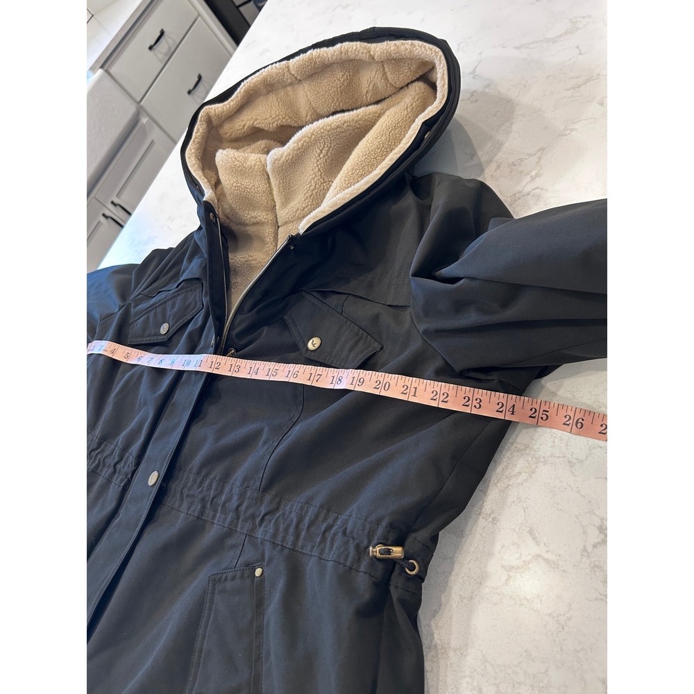 Koolaburra by UGG Womens Black Sherpa Lined Hooded Parka Utility Jacket Large - Picture 9 of 11